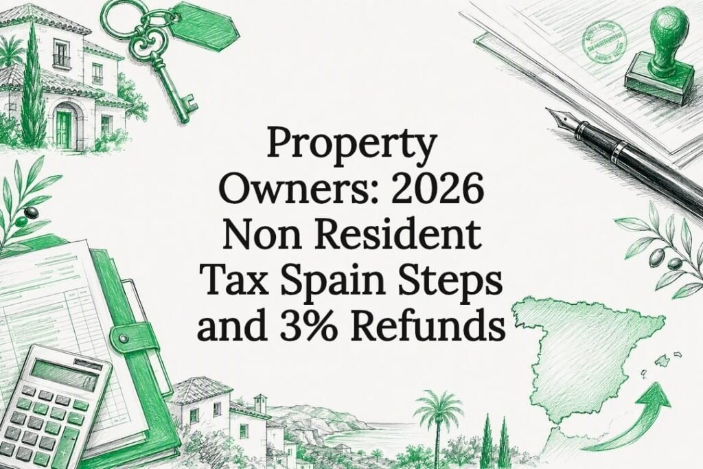 Decorative Spain property tax title card