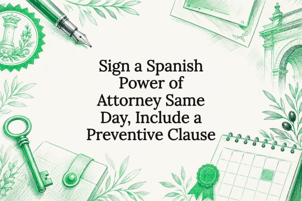 Decorative Spanish power of attorney title card