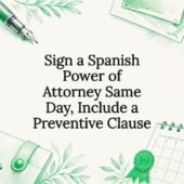 Decorative Spanish power of attorney title card