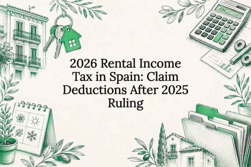 Decorative Spain rental tax title card