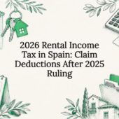 Decorative Spain rental tax title card